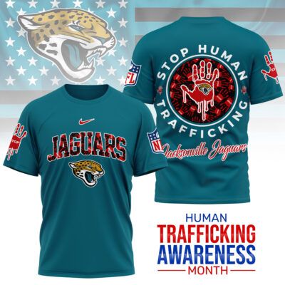 Jacksonville Jaguars | Premium NFL Slavery and Human Trafficking Prevention 3D Shirt