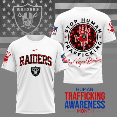 Las Vegas Raiders | Premium NFL Slavery and Human Trafficking Prevention 3D Shirt