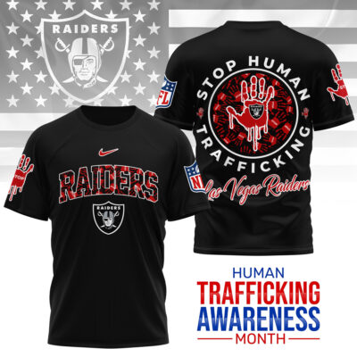 Las Vegas Raiders | Premium NFL Slavery and Human Trafficking Prevention 3D Shirt