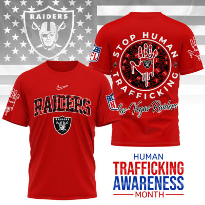 Las Vegas Raiders | Premium NFL Slavery and Human Trafficking Prevention 3D Shirt