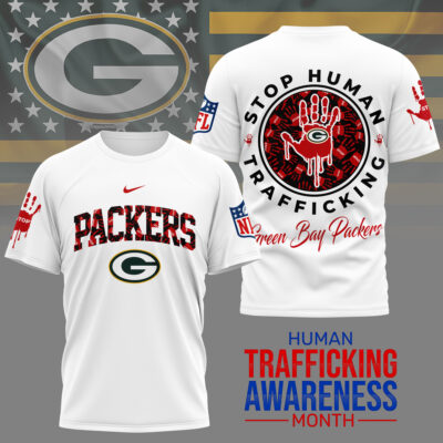Green Bay Packers | Premium NFL Slavery and Human Trafficking Prevention 3D Shirt