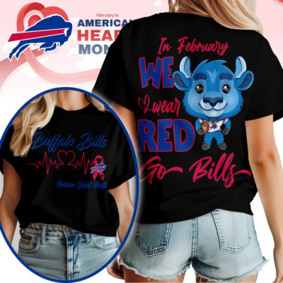 Buffalo Bills | Premium NFL American Heart Month 3D Shirt