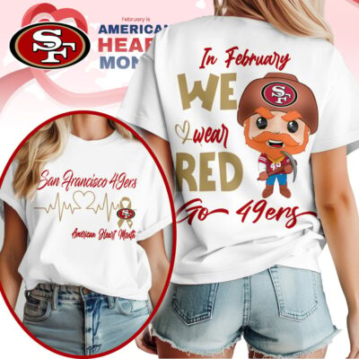 San Francisco 49ers | Premium NFL American Heart Month 3D Shirt
