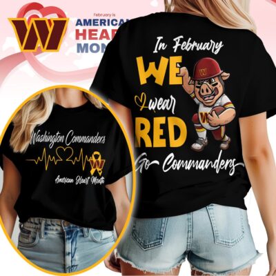 Washington Commanders | Premium NFL American Heart Month 3D Shirt
