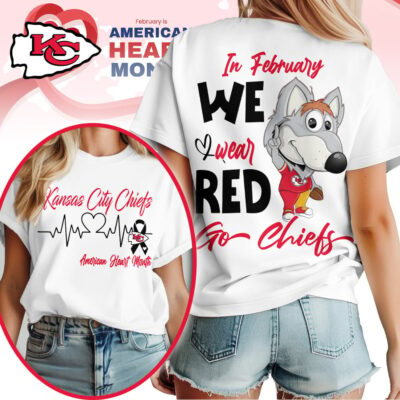 Kansas City Chiefs | Premium NFL American Heart Month 3D Shirt
