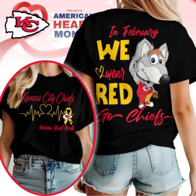 Kansas City Chiefs | Premium NFL American Heart Month 3D Shirt
