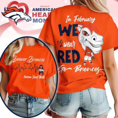 Denver Broncos | Premium NFL American Heart Month 3D Shirt