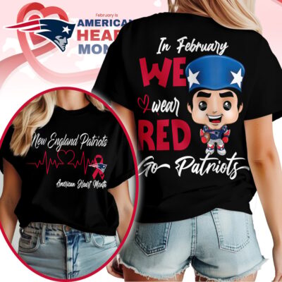 New England Patriots | Premium NFL American Heart Month 3D Shirt