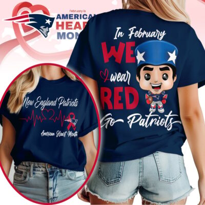 New England Patriots | Premium NFL American Heart Month 3D Shirt