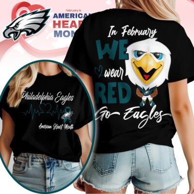Philadelphia Eagles | Premium NFL American Heart Month 3D Shirt