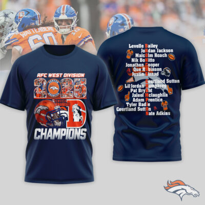 Denver Broncos | Premium AFC West Division Champion 3D Shirt HY