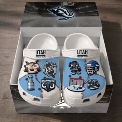 Utah Mammoth | PREMIUM NHL CLOGS WITH CHARMS - 12 Kid