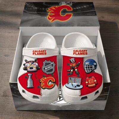 Calgary Flames | PREMIUM NHL CLOGS WITH CHARMS