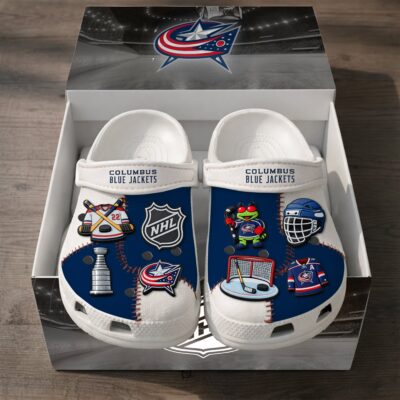Columbus Blue Jackets | PREMIUM NHL CLOGS WITH CHARMS - 10 Kid