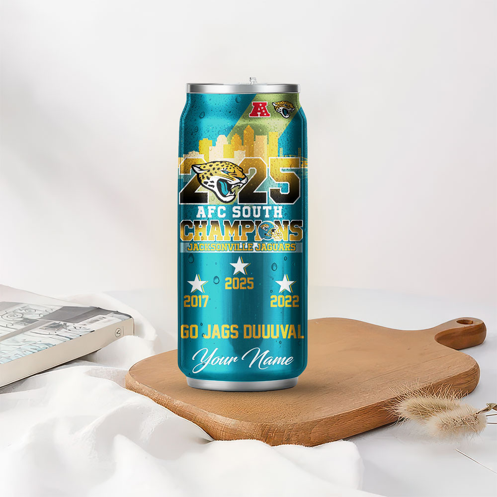 Jacksonville Jaguars | Premium NFL AFC South Champions Super Bowl Can Tumbler - Image 3