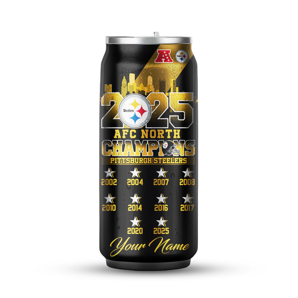 Pittsburgh Steelers | Premium NFL AFC North Champions Super Bowl Can Tumbler - Image 2