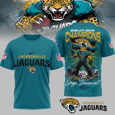 Jacksonville Jaguars | Premium NFL AFC South Champions Super Bowl 3D Shirt