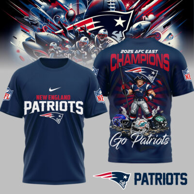 New England Patriots | Premium NFL AFC East Champions Super Bowl 3D Shirt