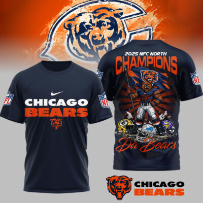 Chicago Bears | Premium NFL NFC South Champions Super Bowl 3D Shirt