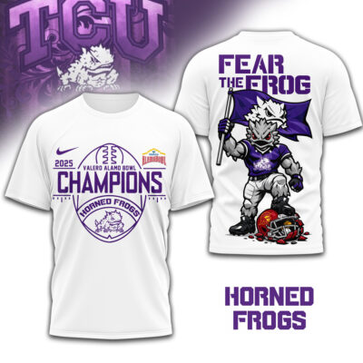 TCU Horned Frogs | Premium NCAA Valero Alamo Bowl Champions3D Shirt