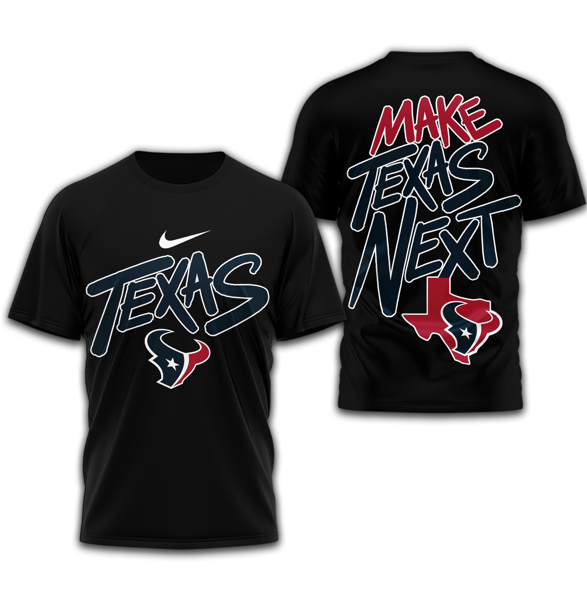 Houston Texans | Premium NFL Make Texas Next 3D Shirt - Image 2