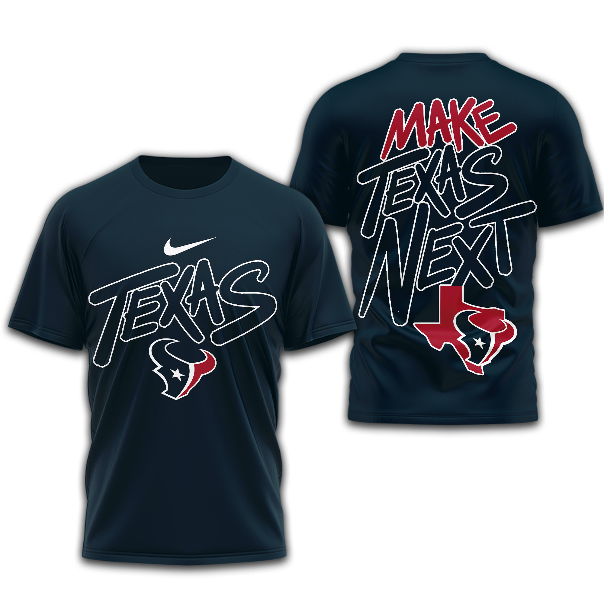 Houston Texans | Premium NFL Make Texas Next 3D Shirt - Image 4