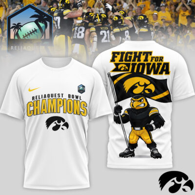 Iowa Hawkeyes | Premium NCAA RELIAQUEST BOWL CHAMPIONS 3D Shirt