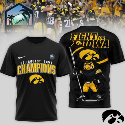 Iowa Hawkeyes | Premium NCAA RELIAQUEST BOWL CHAMPIONS 3D Shirt