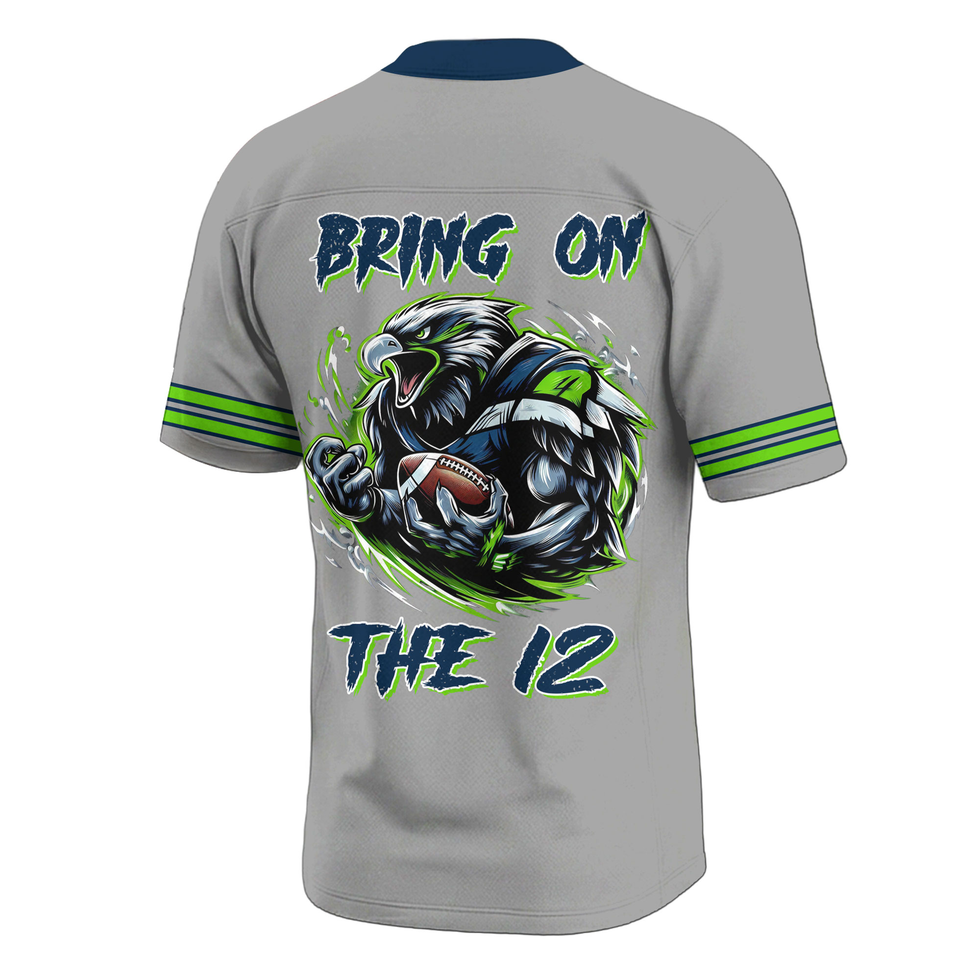 Supper Bowl - Seattle Seahawks | Premium V-neck Baseball Jersey HY - Image 3
