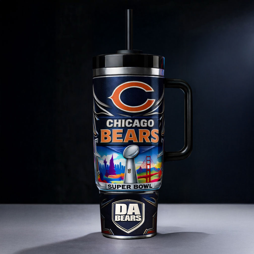 Super Bowl LX - Chicago Bears | Premium Tumbler 40oz - Image 2