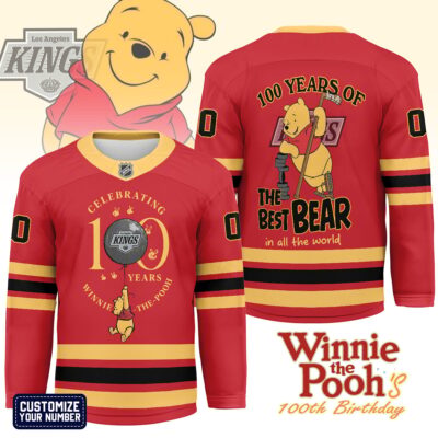 Los Angeles Kings | Premium NHL Winnie The Pooh 100th Anniversary Hockey Jersey