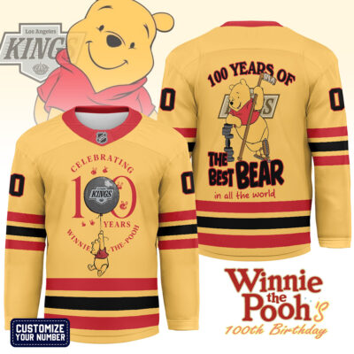 Los Angeles Kings | Premium NHL Winnie The Pooh 100th Anniversary Hockey Jersey