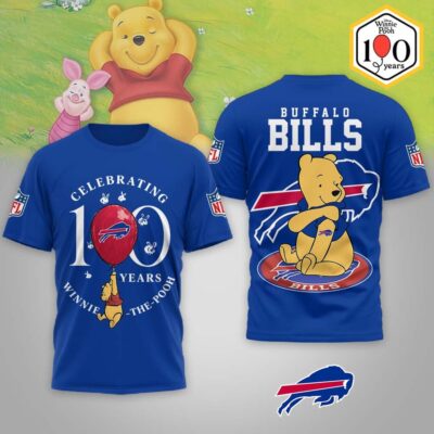 Buffalo Bills | Premium NFL Winnie The Pooh 100th Anniversary 3D Shirt