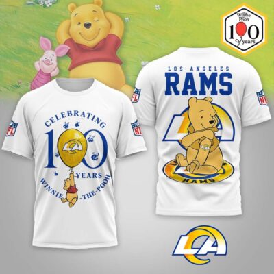 Los Angeles Rams | Premium NFL Winnie The Pooh 100th Anniversary 3D Shirt