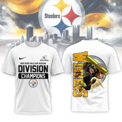 Pittsburgh Steelers | Premium NFL Wild Card Weekend 3D Shirt - White
