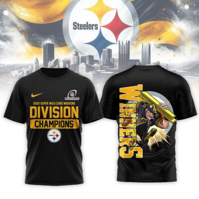 Pittsburgh Steelers | Premium NFL Wild Card Weekend 3D Shirt - Black