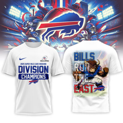 Buffalo Bills | Premium NFL Wild Card Weekend 3D Shirt - White