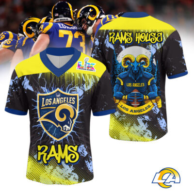 Los Angeles Rams | Premium Rams House V-neck Baseball Jersey HY - 2XL