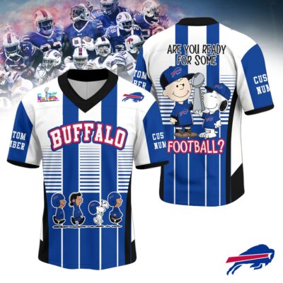 Buffalo Bills | Premium Super Bowl x Peanut V-neck Baseball Jersey
