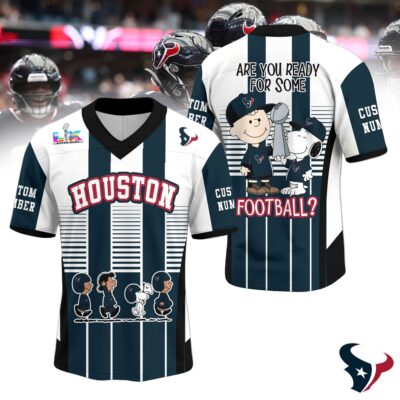 Houston Texans | Premium Super Bowl x Peanut V-neck Baseball Jersey - L
