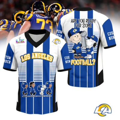 Los Angeles Rams | Premium Super Bowl x Peanut V-neck Baseball Jersey