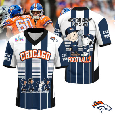 Denver Broncos | Premium Super Bowl x Peanut V-neck Baseball Jersey