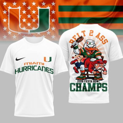 Miami Hurricanes | PREMIUM NCAA 2026 FIESTA BOWL 3D SHIRT