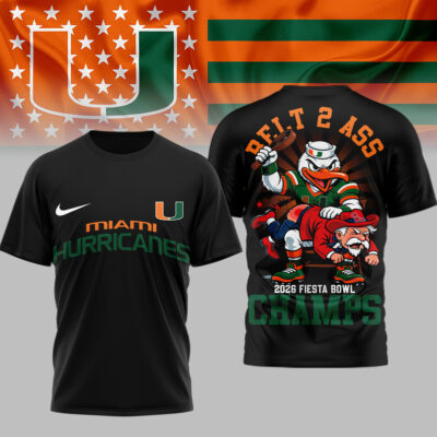 Miami Hurricanes | PREMIUM NCAA 2026 FIESTA BOWL 3D SHIRT