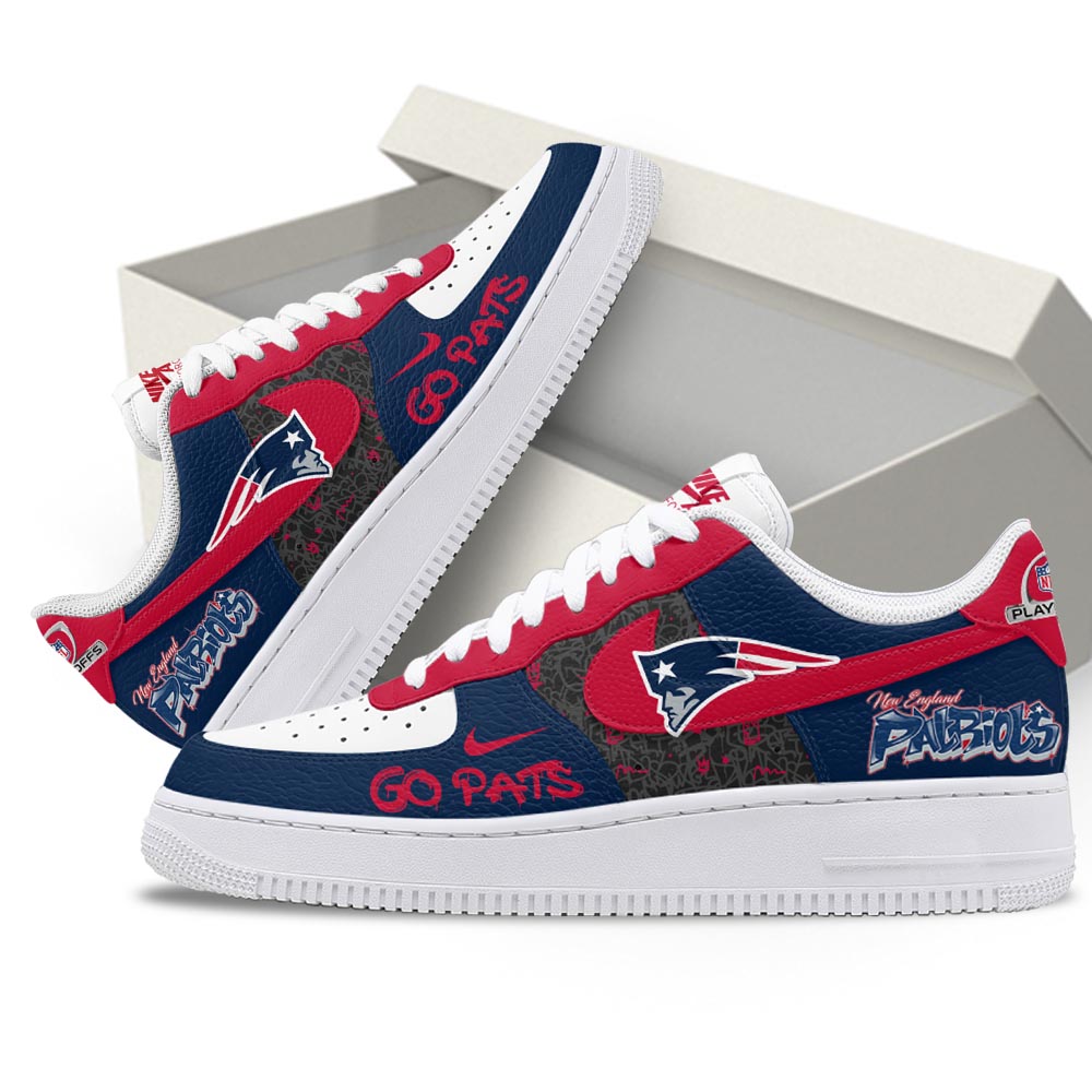 New England Patriots | Premium NFL Playoffs 2025-26 AF1 Shoes - Image 3
