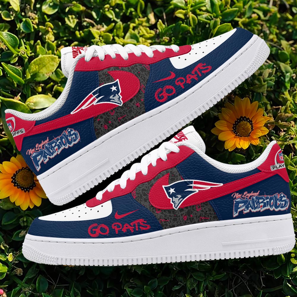 New England Patriots | Premium NFL Playoffs 2025-26 AF1 Shoes - Image 2
