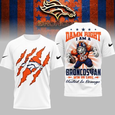 Denver Broncos | Premium NFL United in Orange 3D Shirt
