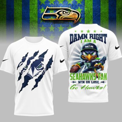Seattle Seahawks | Premium NFL Go Hawks 3D Shirt