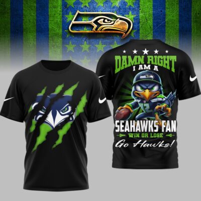 Seattle Seahawks | Premium NFL Go Hawks 3D Shirt