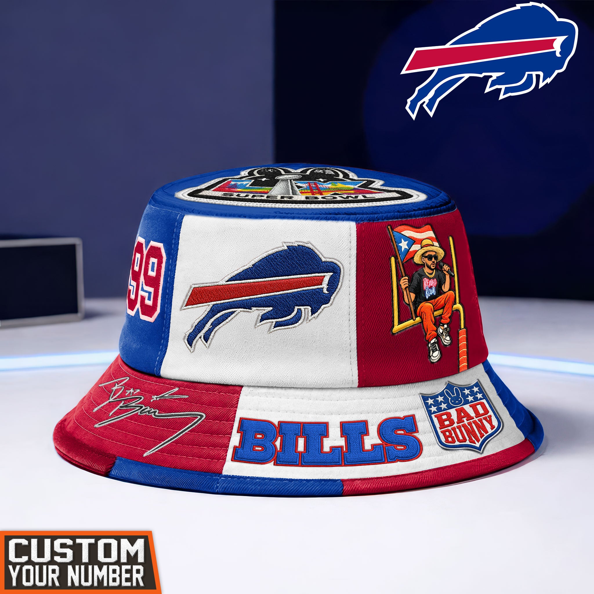 Buffalo Bills | Premium Bad Bunny x Super Bowl 2026 Bucket Hat